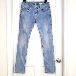 COPY - All Saints Donovan Cigarette Distressed Button Fly Jeans.